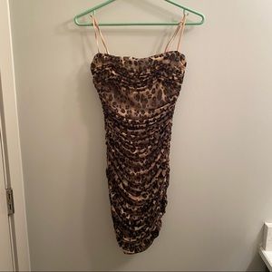 Babaton cheetah print mini dress